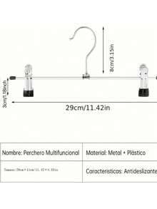 1/10pcs Galvanized Pants Clips Multifunctional Stainless Steel Clothes Hangers For Non-Slip Storage, No Trace - Multicolor - View 4