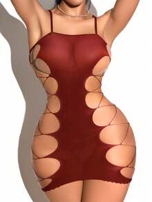 Sexy Lingerie For Women Naughty Sparkle Rhinestone Fishnet Lingerie Set Teddy Erotic Mesh Rave Outfit Lingerie