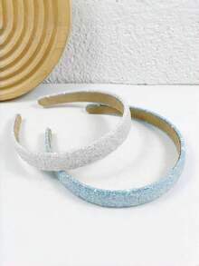 1/3pcs Glitter Headband, Sparkly Wide Hairband For Girl, Makeup Washing Fastening Hair Clip, Shiny Hair Accessories, Suitable For Daily, Casual, School Use - Multicolor - View 17