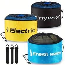 3 件套水管收纳袋防水房车收纳房车家用分类管道整理袋节省空间房车配件不同颜色可折叠方便携带适用于房车、家居 - 彩色 - 查看 10