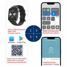 SIEMORL 新款智能手表，300毫安时大容量电池，多种运动模式，天气预报，智能语音通话，月经提醒，计时，音乐播放，时尚多功能女士手表 - 黑色 - 查看 8