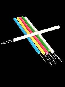 10/5/2/1pcs Set Plastic Threader, Bright Color Cylindrical Needle Threader - Easy Sewing Tool Kit - Durable DIY Accessories For Beading And Fine Threads - Suitable For Elderly Threading, Plastic Wire Stripper, Modern Household Plastic Needle Threader, Beading Tools, Cylindrical Threader Set, Beading Needle Assist Tools, Random Color, Mother's Day, Mother's Day Gift, Wedding Season, Graduation Season, Gift For Family And Friends - Multicolor - View 3