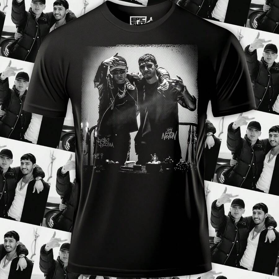 Playera Unisex con Estampado de Neton Vega PesoPluma | Diseño Urbano y Comodo | Streetwear, Festivales y Uso Diario | Algodón Peinado y Corte Holgado  | Ideal para Outfits Casuales, Fiestas o Regalos | Hombre y mujer - Negro - Ver 1