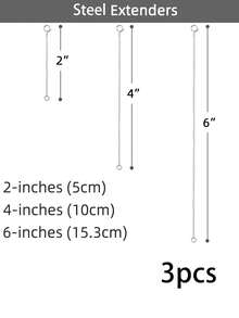 3/90 件女士不锈钢项链延长链 耐用坚固可拆卸项链手链脚链延长饰品制作链