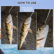 4 Pcs Fish Hook Quick Remover Tool, Fishing Hook Security Extractor Fish Hooks Quick Removal Device Hook Remover Detacher Tool Hook Extractor Equipment Kits Fishing Gear With Storage Tube - Multicolor - View 2