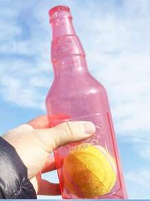 Juguete para el proceso de dentición de mascotas con pelota de tenis en el interior, juguete masticable resistente de TPR para perros pequeños, juguete de juego duradero para perros