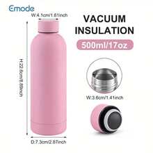 1 件 500ml/17oz 双层不锈钢真空保温水瓶，带蝴蝶结装饰，适合旅行、健身房、户外运动、咖啡杯、汽车杯、全年饮料杯、生日、节日礼物 - 彩色 - 查看 10