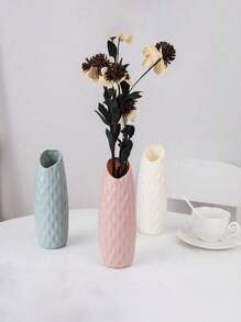 1 pezzo Vaso geometrico creativo, vaso per profumo di fiori per la decorazione della casa, vaso per fiori finti in plastica che imita la ceramica, adatto per soggiorno, camera da letto, ufficio, decorazione per feste e vacanze