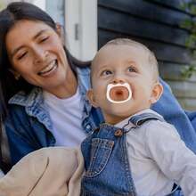 Bebamour Baby Dummy With Container Baby Soothers 0-6 Months, Pack Of 2 Baby Dummy, Dummies Day And Night Soothers - Orange - View 6