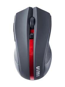 Mouse Inalambrico Optico Ergonomico Portatil USB  PC Laptop - Rojo - Ver 2