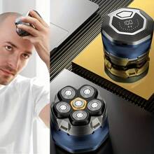 YTWO 6D Men's Electric Bald Head Clipper | 6 Floating Blades | Cordless, Rechargeable | For Short Hair & Travel | Great Gift For Him, Titanium Head Shaver Is The Evolution In Electric Head Shavers For Bald Men. Battery Capacity: 1400mAh
