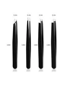 6pcs Stainless Steel Eyebrow Clip Tweezers Set, Includes 2pcs Crescent Eyebrow Razors, Makeup Tool Grooming For Women