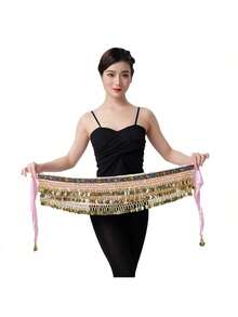 Outfits Belly Dance Glitter Sequins Tassel Skirts, Fashionable Dancing Waist Belt Skirts For Bellydance - Multicolor - View 5