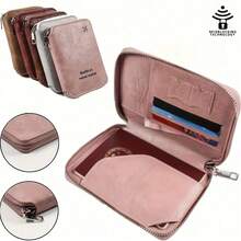 New Rfid Blocking Passport Holder Card Holder, Zipper Multi-Functional Travel Passport Wallet For Travel Black Card Holders Wallet For Women Halloween Purse Coin Wallet Purse Men Christmas Gifts Bridesmaid Gifts Anniversary Gift Valentine's Day Gift Graduation - Multicolor - View 3