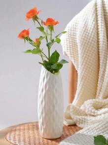 1 pezzo Vaso geometrico creativo, vaso per profumo di fiori per la decorazione della casa, vaso per fiori finti in plastica che imita la ceramica, adatto per soggiorno, camera da letto, ufficio, decorazione per feste e vacanze