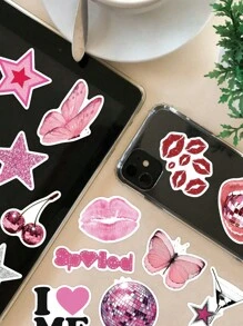 50 pièces/250 pièces, Autocollants mignons de bandes dessinées de fille, autocollants de mode créative et esthétique, convenant pour les téléphones, les ordinateurs portables, les cahiers, les tasses. Autocollants de dessins animés délicats, rentrée scolaire