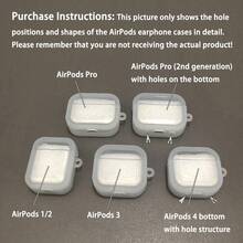 1pc Neon Pink Earphone Case Compatible With Apple 1/2/3/4, Pro/Pro 2, Shockproof Protection For New 4th Generation