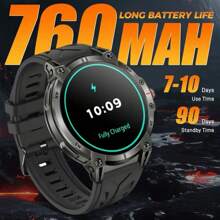 GUHUAVMI GUHUAVMI 1.85inch Large Screen Smartwatch For Men Women, Strong LED Flashlight, 760mAh Large Capacity Battery, Bluetooth Call, 100+Sport Modes, Compass, IP68 Waterproof Smart Watch, Heart Rate/Sleep Monitor Fitiness Tracker(Step Counting, Distance, Calories) Smartwatches Suitable For Android IOS