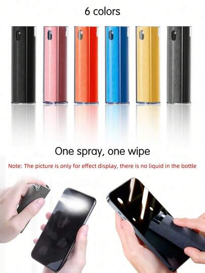 2-In-1 Convenient Screen Cleaning Kit, Spray & Wipe All-In-One For Phones, Tablets, Car Displays, Monitors Etc. Fine Mist Spray, Removes Dirt Effectively, & Non-Irritating, Cleaning Spray Tool For Electronics