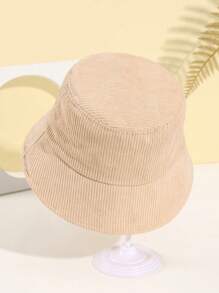 1pc Unisex Corduroy Bucket Hat, Casual Sun Protection, Versatile