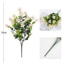 2/4/6 Stücke simulierte Eukalyptus-Blumen werden für Vasen, Wanddekoration, Blumenarrangements, künstliche Pflanzen, UV-Schutz, Künstliche Blumen, grüne Sträucher, Pflanzendekoration, Outdoor-Pflanzenhänger, Blumentöpfe, Heim- und Gartendekoration verwendet