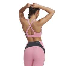 Adidas TLRDIM HS WORKOUT BRA - Pink and black - View 4