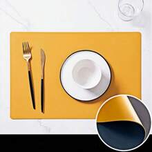 1-8 peças/Conjunto de Jogos Americanos de Uso Dupla Face em Cores Variadas, Laváveis, Fácil de Limpar, Antiderrapante, Resistente ao Calor, Decoração de Mesa para Jantar em Festas de Feriados e Casamentos