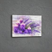 A Canvas Wall Art Cutout, Lavender And Purple Candle Print, Wooden Frame Home Office Decoration, Ideal Bachelor Party Gift. 1 Pc Keyword Wooden Framed Canvas Painting - Thickness 2. 25cm/0.. 9inch,Home Gift Decoration, Room Decoration Aesthetic, Wall Decoration Art. Perfect Gift, Autumn And Winter Wall Decoration, Living Room Decoration, Bedroom Decoration, Kitchen Decoration, Entry Decoration, Bathroom Decoration, Direct Wall Painting, High Quality Wall Painting Poster
