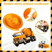 12 件建筑生日派对用品，建筑装饰悬挂漩涡交通区域主题丝带，卡车铝箔漩涡装饰，采用优质卡片纸制成，可重复使用，适用于多种场合，为您、您的家人和客人创造难忘的回忆，为您的空间增添活力，适用于任何活动 - 彩色 - 查看 5