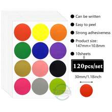 10pcs/Pack New Polka Dot Sticker Set, Colorful Dot Labels, 8 Mixed Sizes Dot Stickers Suitable For Office File Organizing, Kids DIY Crafts, Planner/Phone Case/Notebook Decoration,School Supplies,Back To School