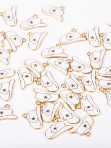 10 pièces/paquet Pendentifs de bijoux à motif de chapeau de cowboy occidental DIY
