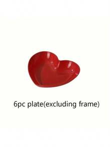 1/5/10/20pcs Plastic Heart Shaped Dinner Plate Set - Red And Pink Heart Themed Fruit, Cake Stand,Snacks & Candy Plate, Love Shaped Bone Spitting Dish,Suitable For Kitchen, Dormitory, Holidays, Weddings, Birthdays And Parties And Other Occasions,School Supplies