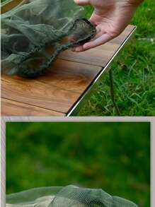 Red mosquitera verde de EVA para exteriores - Malla retráctil automática, transpirable y lavable a máquina, apta para camping y pesca, cortina antimosquitos retráctil automática, gorra antinsectos versátil para exteriores (sombrero no incluido)
