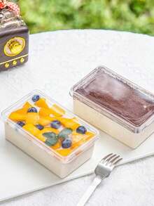 20pcs/Set Tiramisu Packaging Box, Clear Multi-Layer Soy Milk Box, Baked Dessert Mousse Cake Unlabeled Packaging Box - Multicolor - View 10