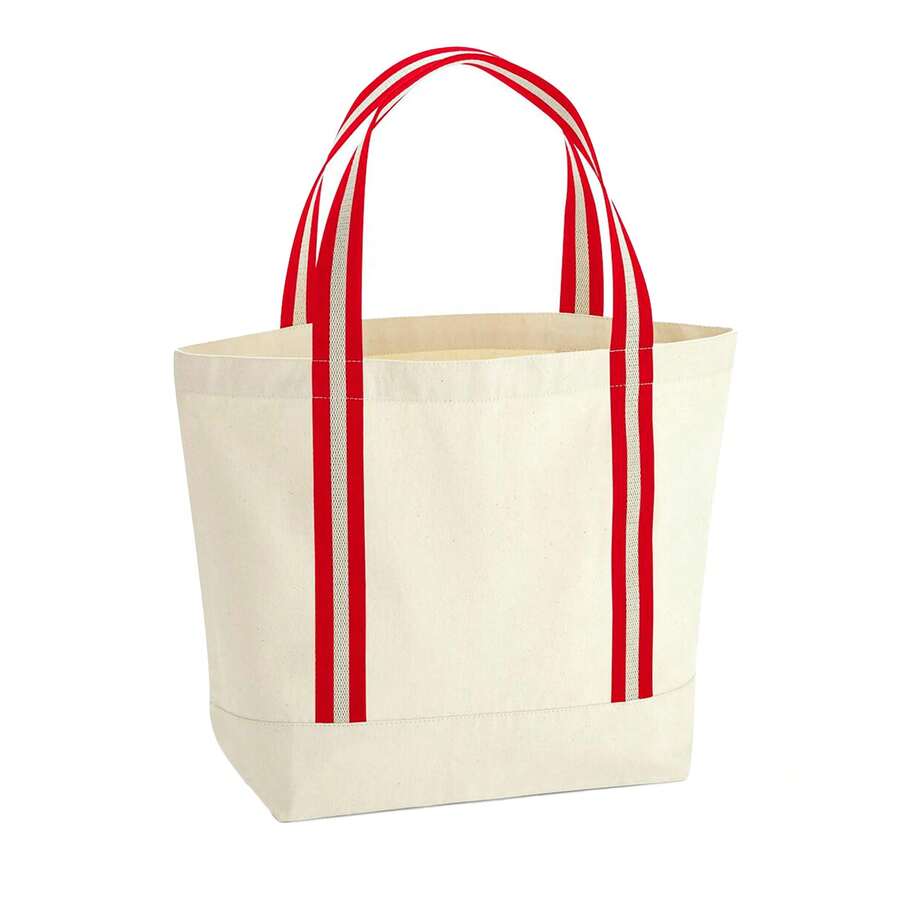 EarthAware Boat Bag (Natural/Classic Red) - Beige - View 1