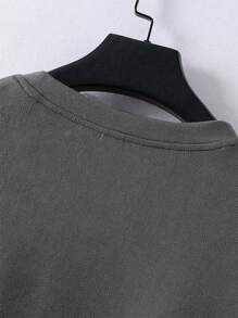 1 pezzo Maglietta grafica casual e ampia  per ragazzi e adolescenti, adatto per uso all'aperto, pendolarismo, primavera/estate/autunno