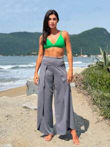 Beach Cover-Up Pants Jumpsuit - Grafito - Ver 2