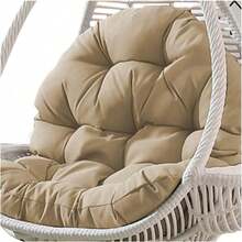 Swing Chair -Hanging Patio Basket Back Pads Recliner Rocking Chair Rattan Garden Sofa Thick Seat Cushion (Color : Grey) (Grey) - 1 - Ver 4
