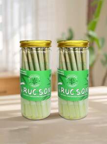 Verde 50 peças 1 lata pré-enrolada cone corpo ultrafino papel em rolo de queima lenta com ponta rolo cônico portátil papel de filtro pré-enrolado acessórios festa adulta brinquedo novidade papel de cigarro e tubo de cigarro