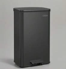 SONGMICS Kitchen Trash Can, 10.5 Gallon (40 L) Garbage Can, Large Step Trash Bin With Lid, Stainless Steel, Soft Close, 15 Trash Bags Included - 黑色 - 查看 2