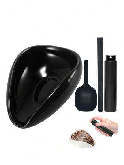 1/2pcs Coffee Beans Dosing Measuring Tray Coffee Tea Leaves Measuring Spoon For Coffee Weighing Plate White Porcelain Tea Dispenser Stainless Steel Coffee Powder Tamper Espresso Powder Stirrer Distributor Leveler Cafe Stirring Barista Accessories Supplies Back To School