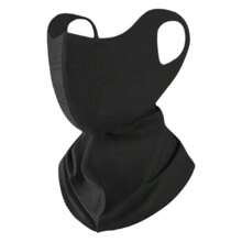 1pc Women Lightweight Ice Silk Face Mask With Sun Protection, Breathable Openwork, Solid Color, Suitable For Outdoor Riding, Daily Use