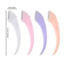 6pcs Stainless Steel Eyebrow Clip Tweezers Set, Includes 2pcs Crescent Eyebrow Razors, Makeup Tool Grooming For Women