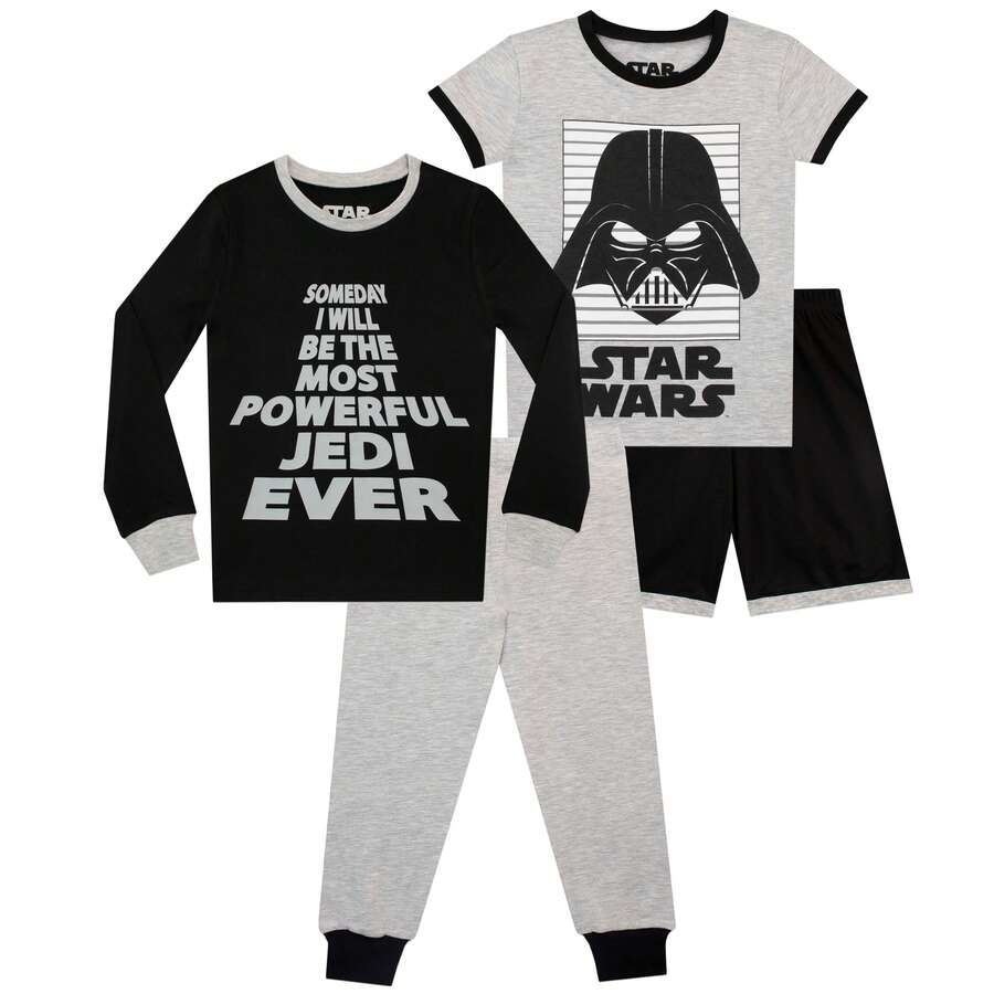 Pyjamas (2 Pack) | Star Wars Boys' Pyjama Multipack Set | Kids' Clothing Sets - Black - View 1
