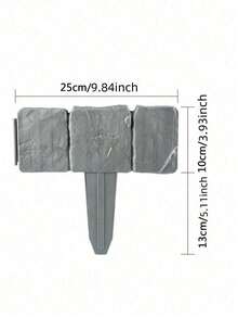 户外塑料小栅栏花坛挡土墙花池边缘围栏花园围栏石形挡土栅栏工具后院农舍草坪别墅装饰 - 彩色 - 查看 7