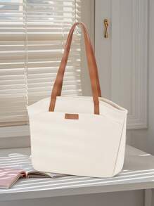 Floless Bolso Tote Para Mujer, Bolso De Trabajo Para Oficina De Negocios Para Mujer, Bolso De Hombro Con Compartimento Para Computadora De 14 Pulgadas, Bolso De Mano De Asa Superior Y Capacidad Grande Con Cremallera Para Mujer, Bolso De Asa Para Hombro Con Pu Correa Para Compras, Viaje Y Trabajo
