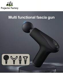 LIPETY Mini Massage Gun, Percussion Deep Tissues Muscle Massager Gun With 6 Speeds 4 Massage Heads,Lightweight Portable Percussion Muscle Gun For Sport's Lover, Gifts For Men Women (BLACK) - Black - View 2