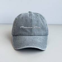 1pc Washed Soft Crown Graphic Letter (Mamma Mia!) Baseball Cap, Breathable Versatile Fashionable Casual/Holiday Wear - Multicolor - View 12