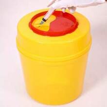 1pc Sharps Container With Lid, Waste Bin For Safe Disposal Of Needles, Suitable For Tattoo Studio, Home, Clinic
