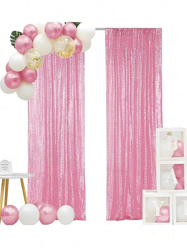 Sequin Backdrop Curtain, Glitter Backdrop Curtain For Parties, Christmas, Wedding, Banquet Decoration,Baby Shower(Pink ,Blue,Silver,Gold,Black,Rose Gold)